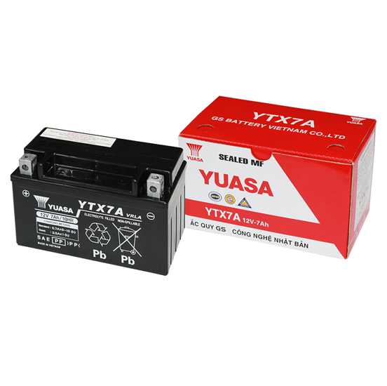 BÌNH ẮC QUY GS GS YTX7A (12V-7Ah)