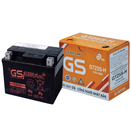 BÌNH ẮC QUY GS MF GTZ5S-H (12V-4Ah)