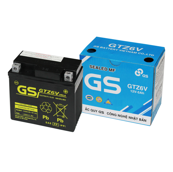 BÌNH ẮC QUY GS MF GTZ6V (12V-5Ah)